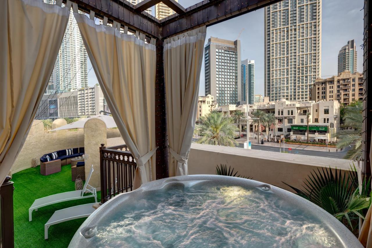 Durrani Homes - Unique Garden Apt At Souk Al Bahar Besides Dubai Mall & Burjkhalifa With Private Jaccuzi Exterior foto
