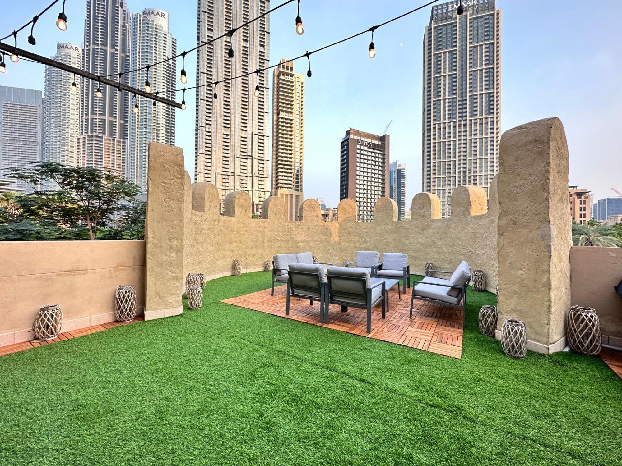 Durrani Homes - Unique Garden Apt At Souk Al Bahar Besides Dubai Mall & Burjkhalifa With Private Jaccuzi Exterior foto